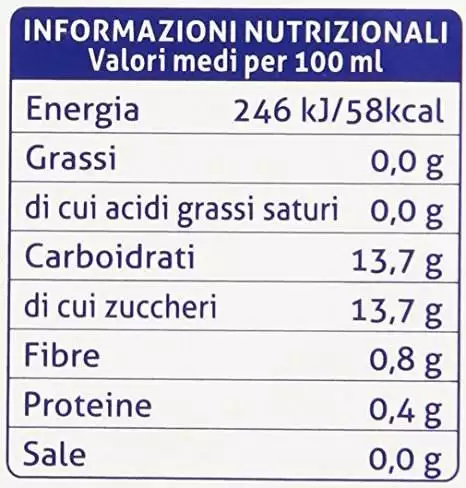 Etichette nutrizionali